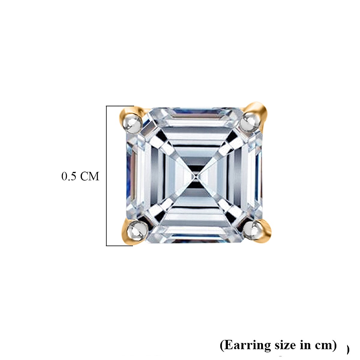 Luxuriant Diamond 14K Yellow Gold VS-EF Lab Grown Diamond VS-EF Earring, Gold Wt.0.95 Gms  2.000  Ct.