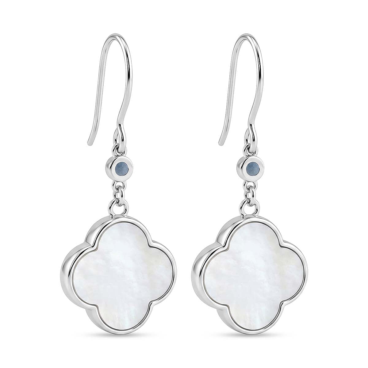 Close Out Deal - Blue Apatite Earring with Hook Sterling Silver 7.00 Ct.