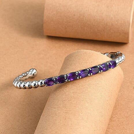 Super find- AAA African Amethyst Full Bangle (Size 7.5 - 8.5) 5.13 Ct.