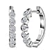 LUXURIANT Lab Grown Diamond (SI-GH) Full Hoop Earring in Rhodium Overlay Sterling Silver