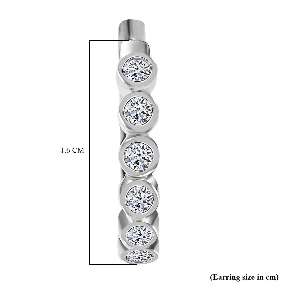 Luxuriant Diamond Lab Grown Diamond (SI-GH) Full Hoop Earring in Rhodium Overlay Sterling Silver