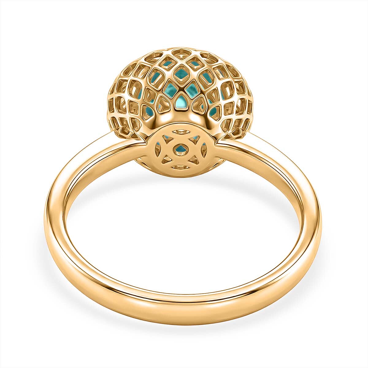 Peridot Ring in Yellow Gold Plated Sterling Silver 2.32 Ct.
