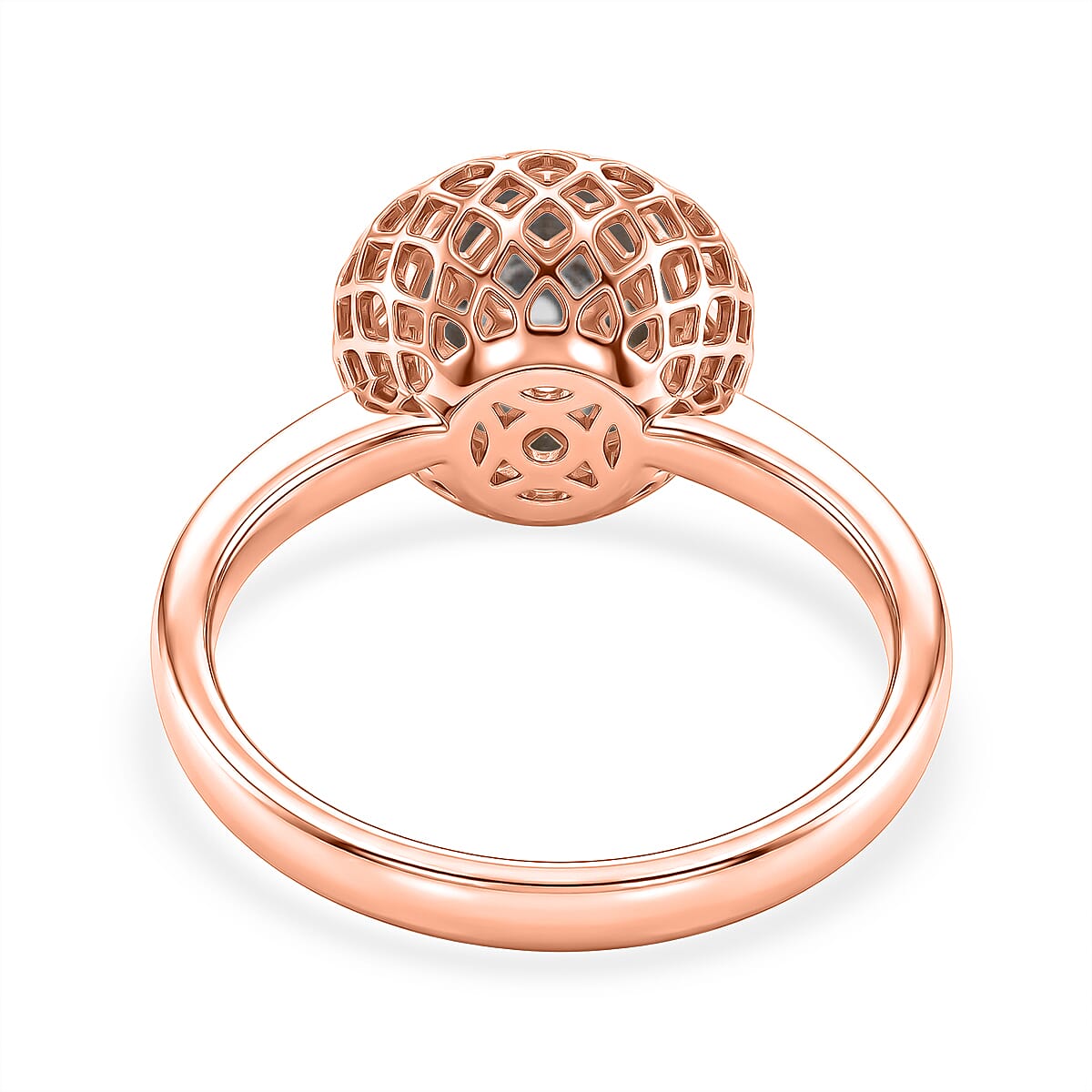 Peridot Ring in Rose Gold Plated Sterling Silver 2.32 Ct.