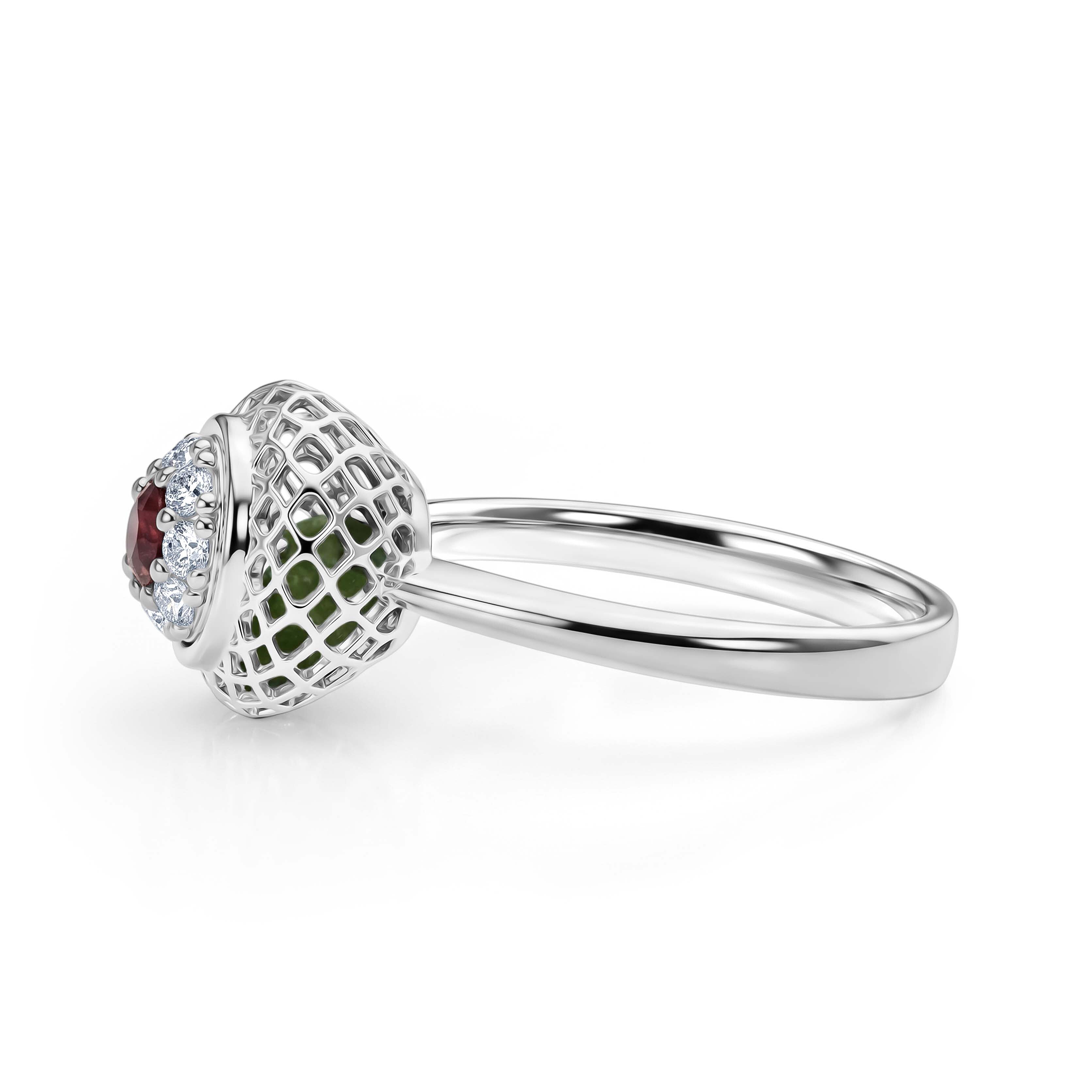 Peridot Ring in Rhodium Overlay Sterling Silver 2.32 Ct.