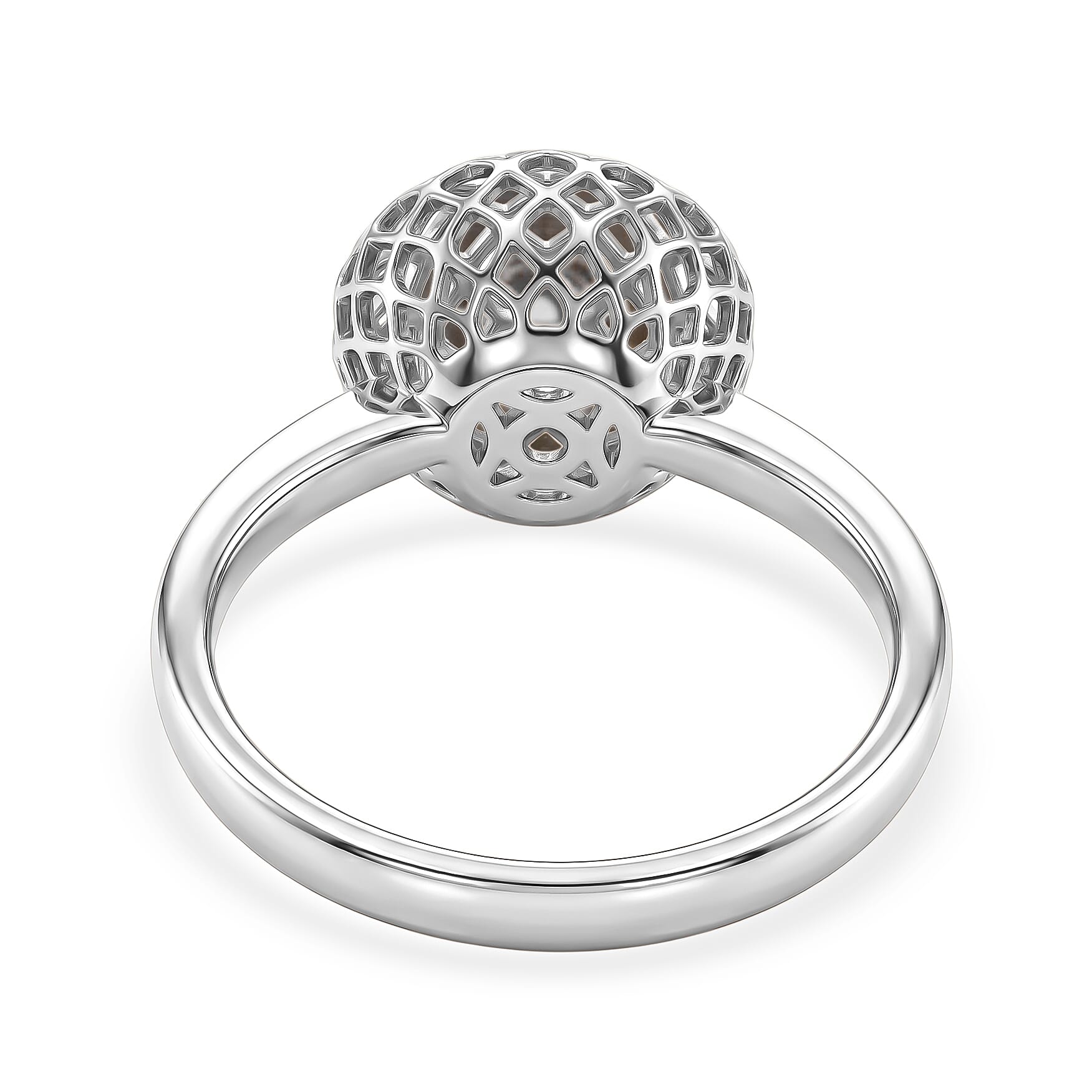 Peridot Ring in Rhodium Overlay Sterling Silver 2.32 Ct.
