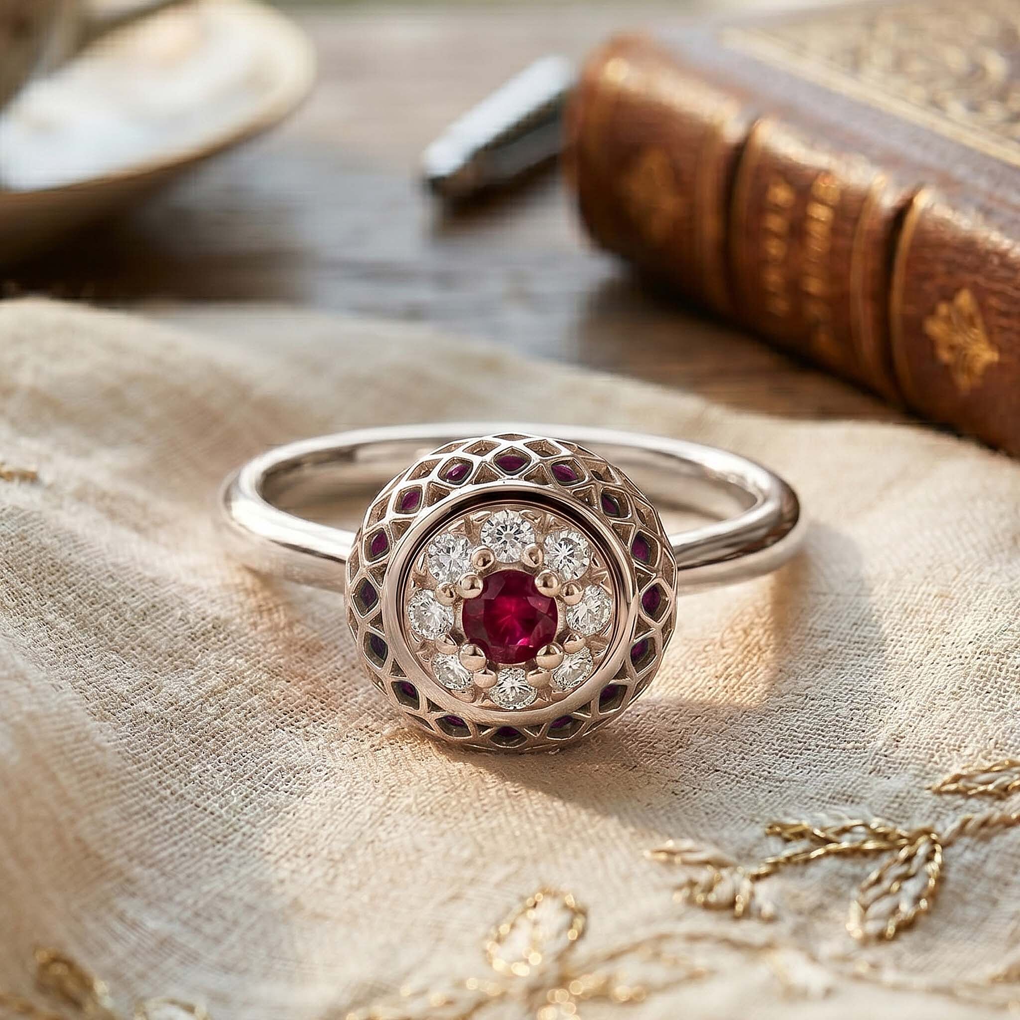 Pink Spinel Ring in Rhodium Overlay Sterling Silver 2.32 Ct.