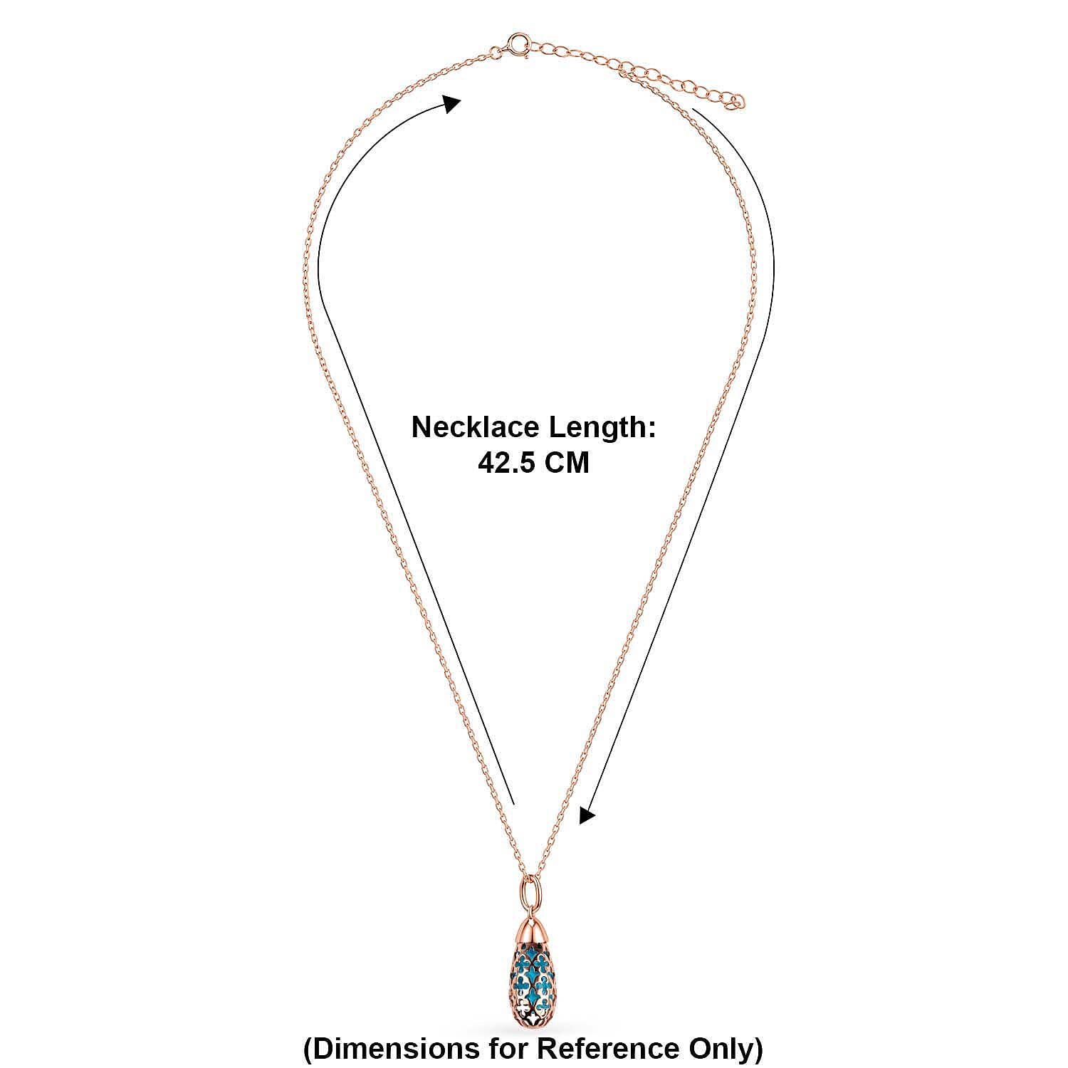 Blue Apatite Pendant with Chain (Size 16-2 Ext) with Spring Ring Clasp in Yellow Gold Plated in Rose Gold Plated Sterling Silver 5.00 Ct.