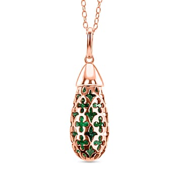 https://tjcuk.sirv.com/Products/81/8/8180411/Peridot-Pendant-with-Chain-Size-16-2-Ext-with-Spring-Ring-Clasp-in-Ros_8180411.jpg?w=342&h=342