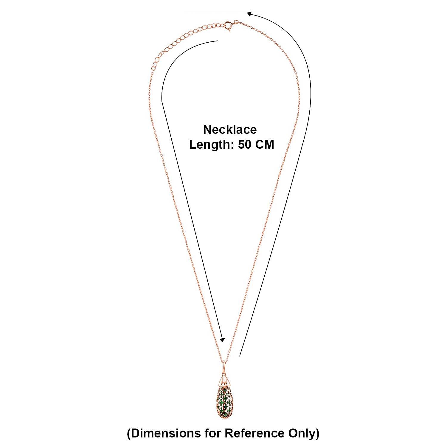 Peridot Pendant with Chain (Size - 16-2 Ext) with Spring Ring Clasp in Rose Gold Plated Sterling Silver 5.00 Ct.