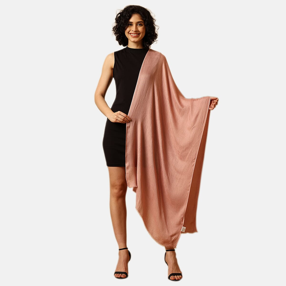 Styled By 100% Modal Diamond Weave Scarf (190x70 cm) - Peach