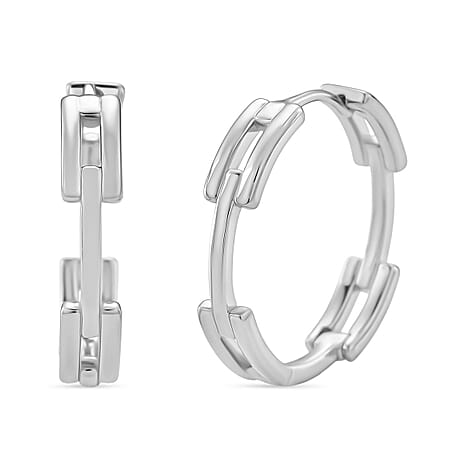 Designer Inspired Silver Plated Hoop Earring