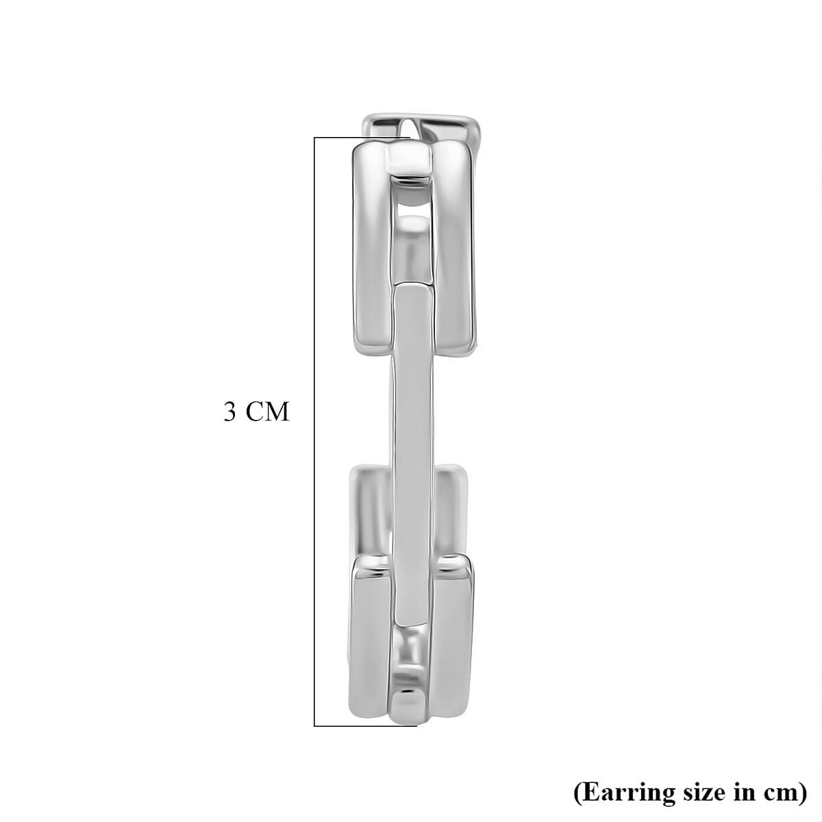 Designer Inspired Silver Plated Hoop Earring Designer Inspired Silver Plated Hoop Earring