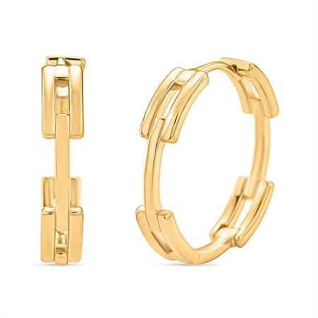 Yellow Gold Tone Hoop Earring