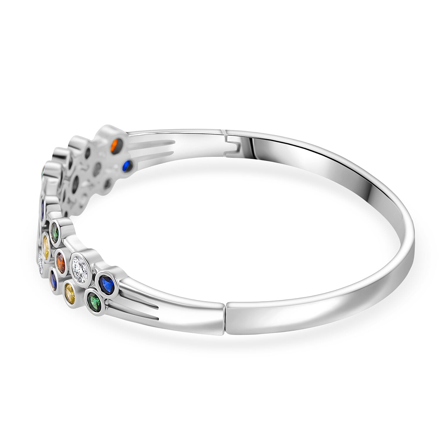 Bubble Collection - Multi Colour Cubic Zirconia Bangle (Size - 7.5) 5.00 Ct.