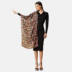 VALLISERIE 100% MULBERRY SILK Sea Life Printed Scarf (50x175 cm) - Multi Colour