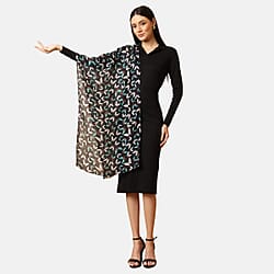 VALLISERIE 100% MULBERRY SILK Sea Life Printed Scarf (50x175 cm) - Multi Colour