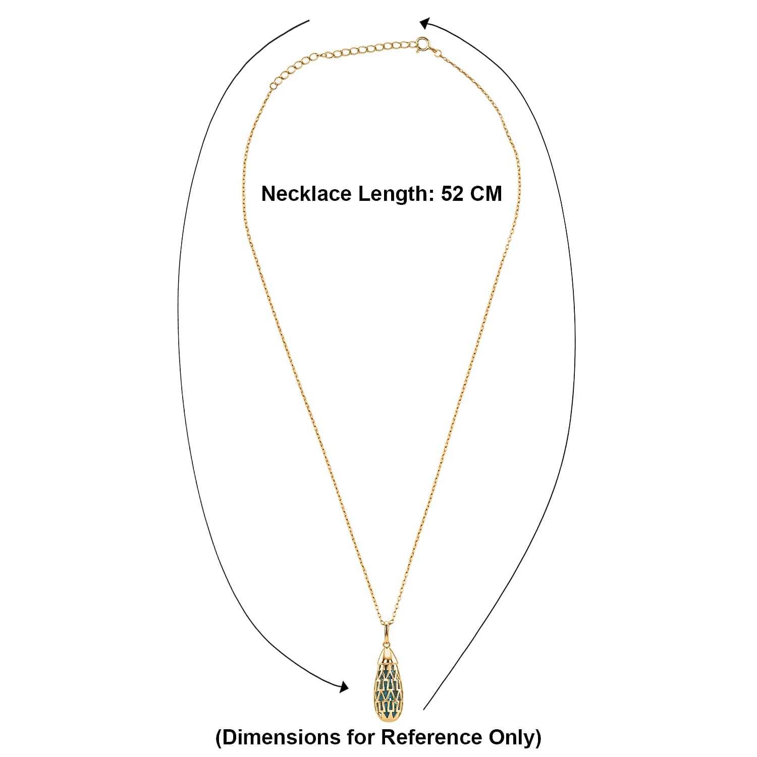 Blue Apatite Pendant with Chain (Size - 16-2 Ext) with Spring Ring Clasp in Yellow Gold Plated Sterling Silver 5.00 Ct.