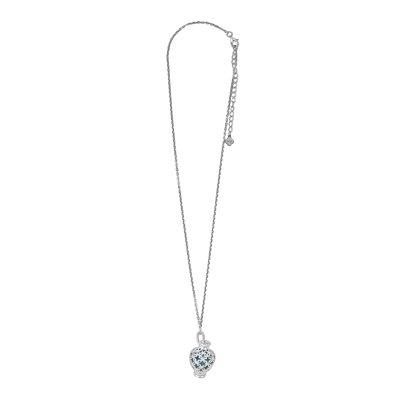 Blue Apatite Pendant with Chain (Size 16-2 Ext) With Lobster Clasp in Yellow Gold Plating in Rhodium Overlay Sterling Silver 6.80 Ct.