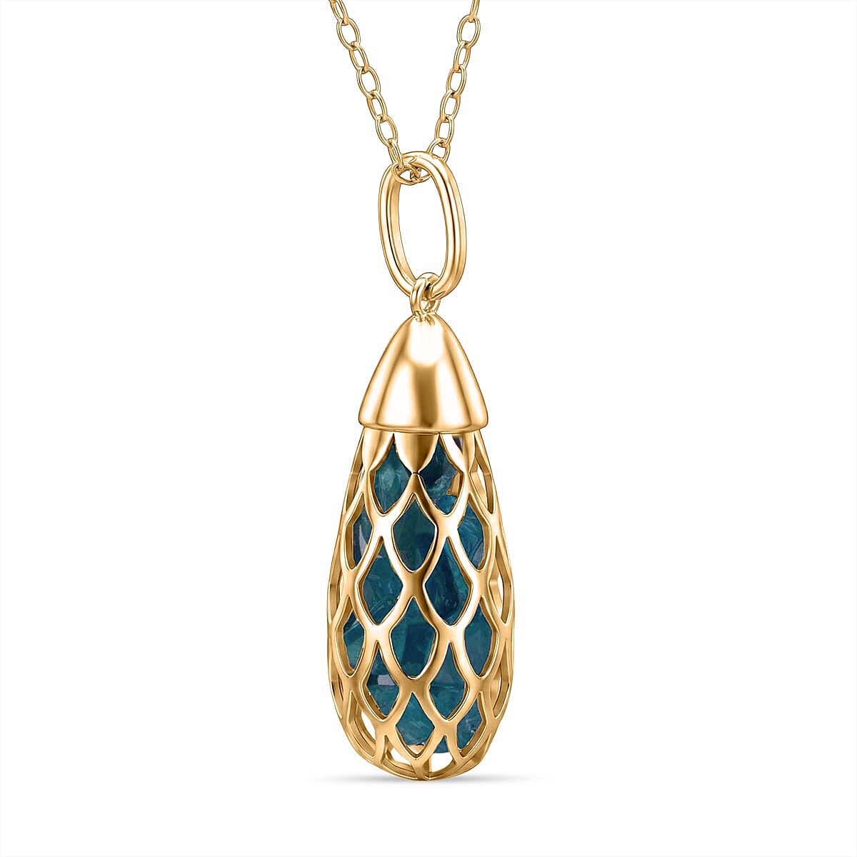 Blue Apatite Pendant Sterling Silver  1.500  Ct.