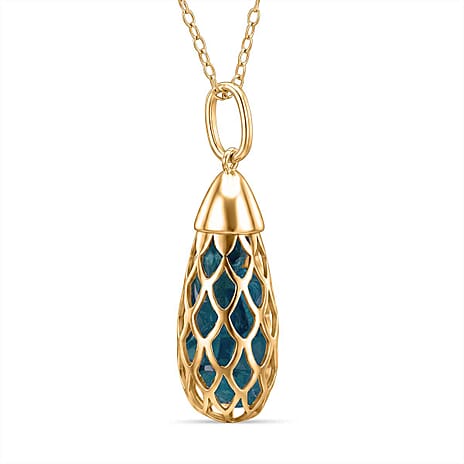 Blue Apatite Pendant Sterling Silver  1.500  Ct.