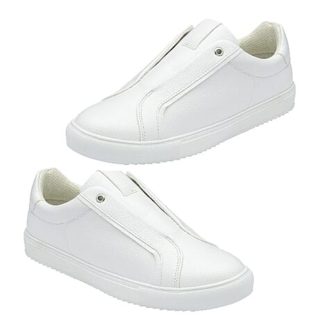 Lotus White Leon Slip-On Shoes (Size - 4)