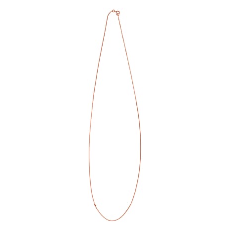 Hatton Garden Closeout Deal - 9K Rose Gold Diamond Cut Curb Chain (Size - 18) with Spring Ring Clasp