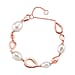 LUCY Q Pearl Drop Collection - Fresh Water Pearl Bracelet (Size - 8) Sterling Silver with Lobster Clasp in 18K Vermeil Rose Gold Plated 23.14 Ct, Silver Wt. 9.20 Gms.