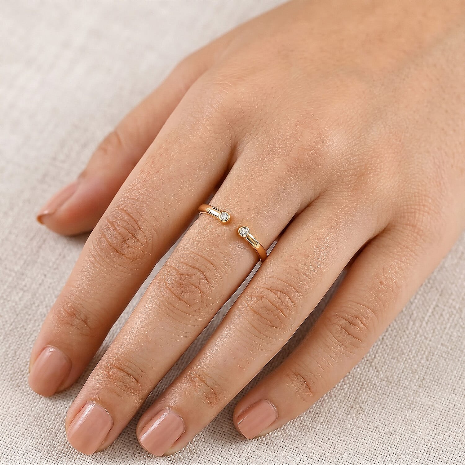 Luxuriant Lab Grown Diamond Fancy Ring in Sterling Silver 0.050 Ct.