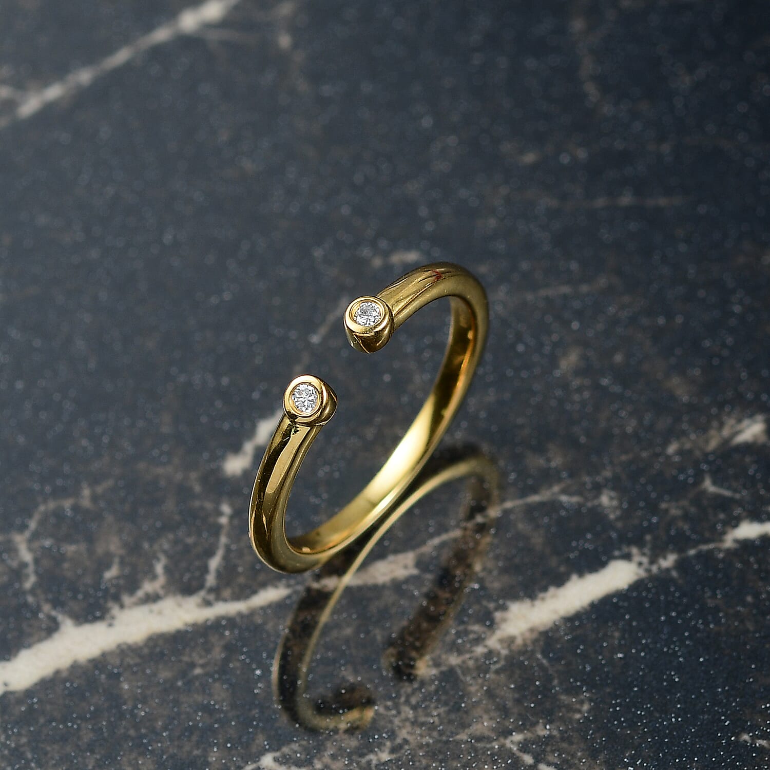 Luxuriant Lab Grown Diamond Fancy Ring in Sterling Silver 0.050 Ct.