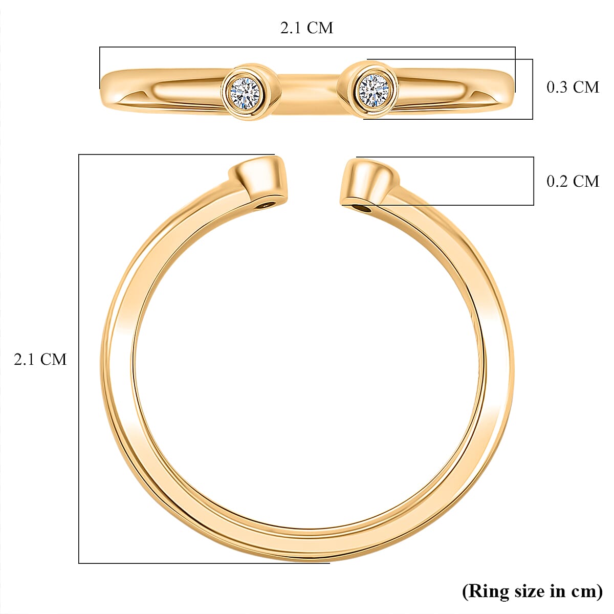 Luxuriant Lab Grown Diamond Fancy Ring in Sterling Silver 0.050 Ct.