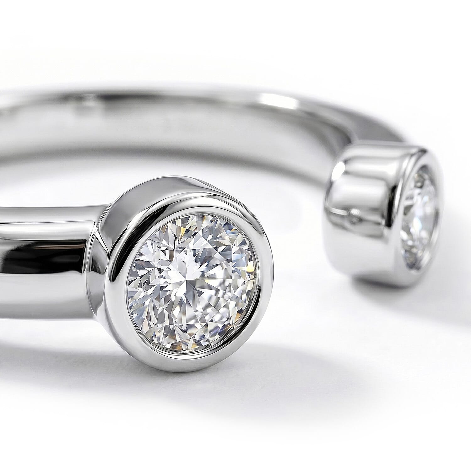 Luxuriant Lab Grown Diamond Fancy Ring in Sterling Silver 0.050 Ct.