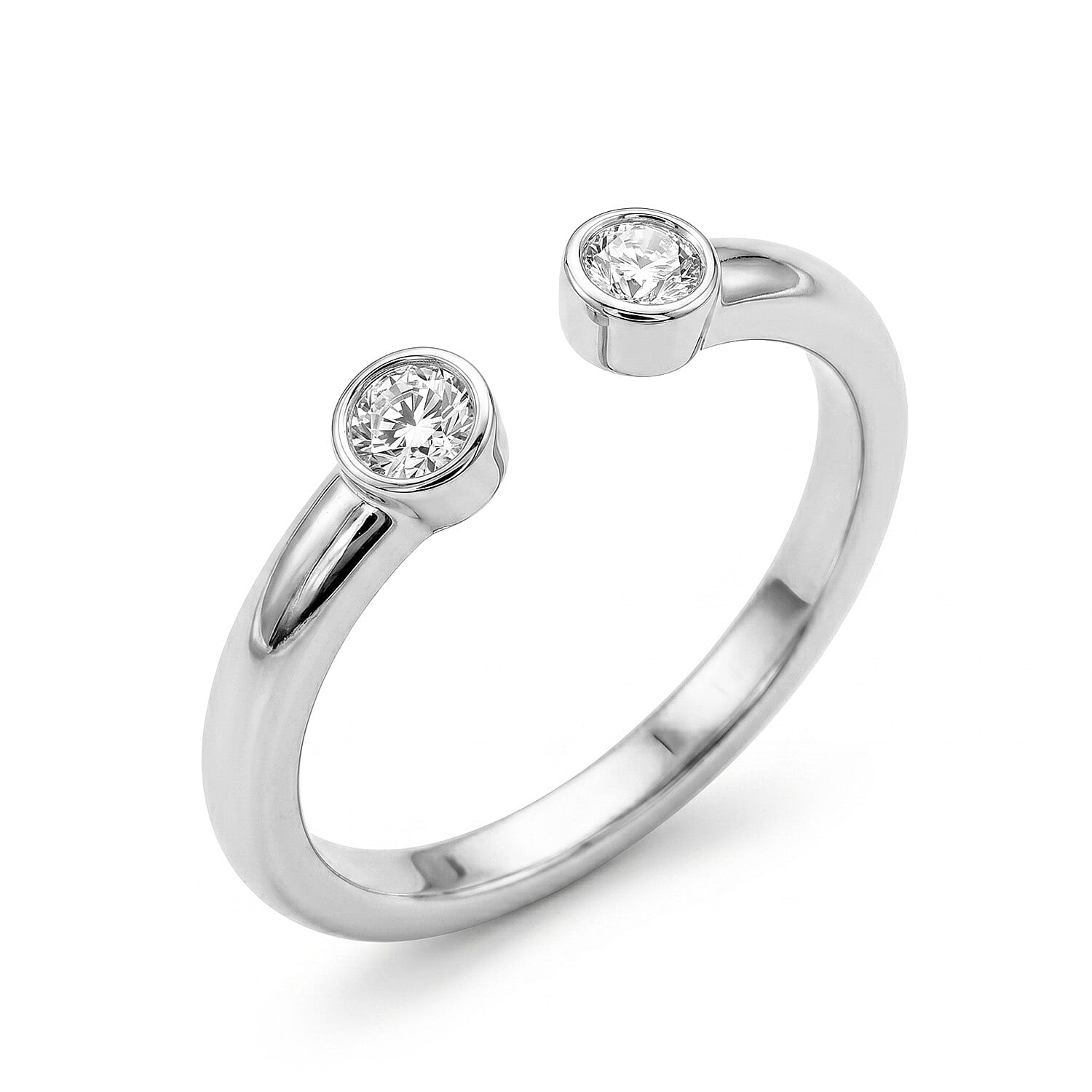 Luxuriant Lab Grown Diamond Fancy Ring in Sterling Silver 0.050 Ct.