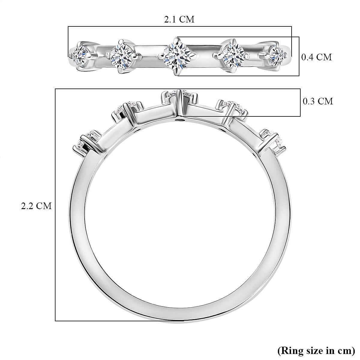 Luxuriant Lab Grown Diamond (SI-GH) Ring in Sterling Silver