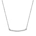 LUXURIANT Lab Grown Diamond Bar Necklace (Size - 20) in Rhodium Overlay Sterling Silver (SI-GH)
