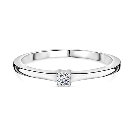 Luxuriant Diamond Lab Grown Diamond (SI-GH) Ring in Rhodium Overlay Sterling Silver