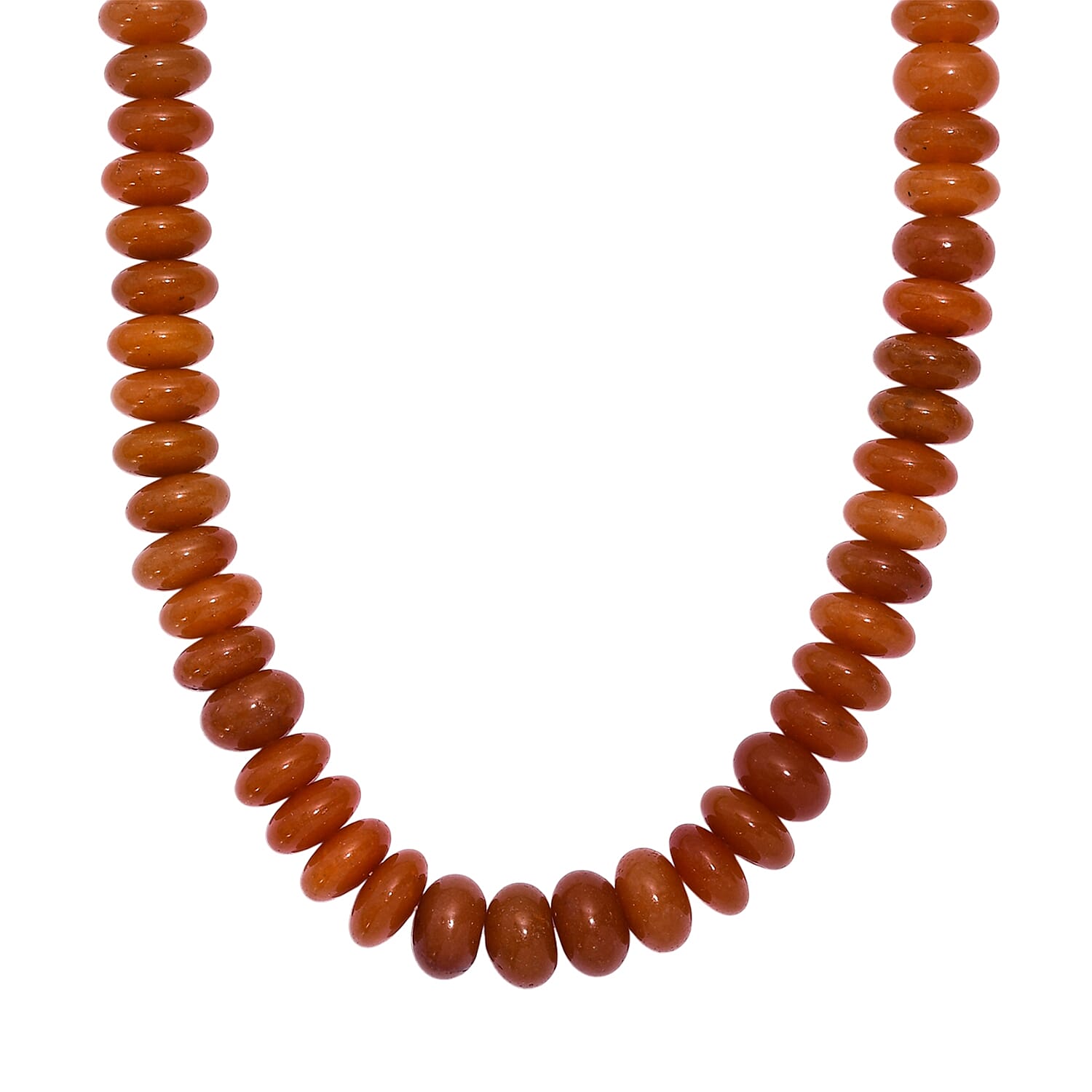 Red Aventurine Necklace (Size - 18-1 Ext.) with Senorita Clasp 330.00 Ct.