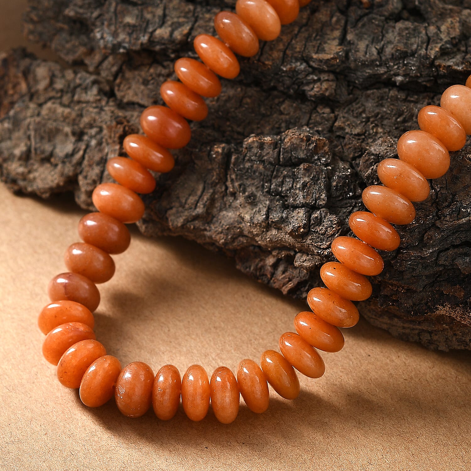 Red Aventurine Necklace (Size - 18-1 Ext.) with Senorita Clasp 330.00 Ct.