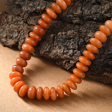 Red Aventurine Necklace (Size - 18-1 Ext.) with Senorita Clasp 330.00 Ct.