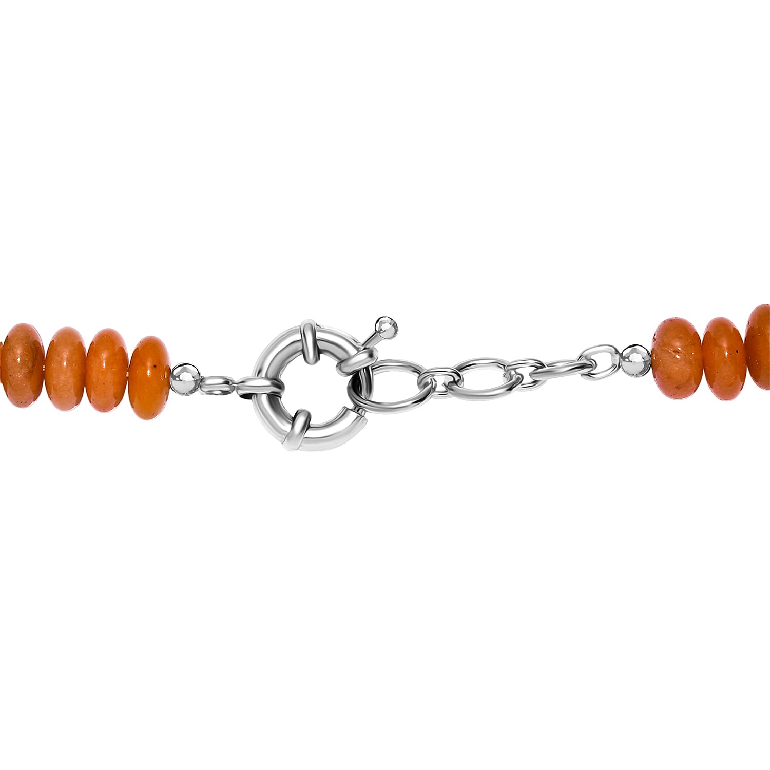 Red Aventurine Necklace (Size - 18-1 Ext.) with Senorita Clasp 330.00 Ct.