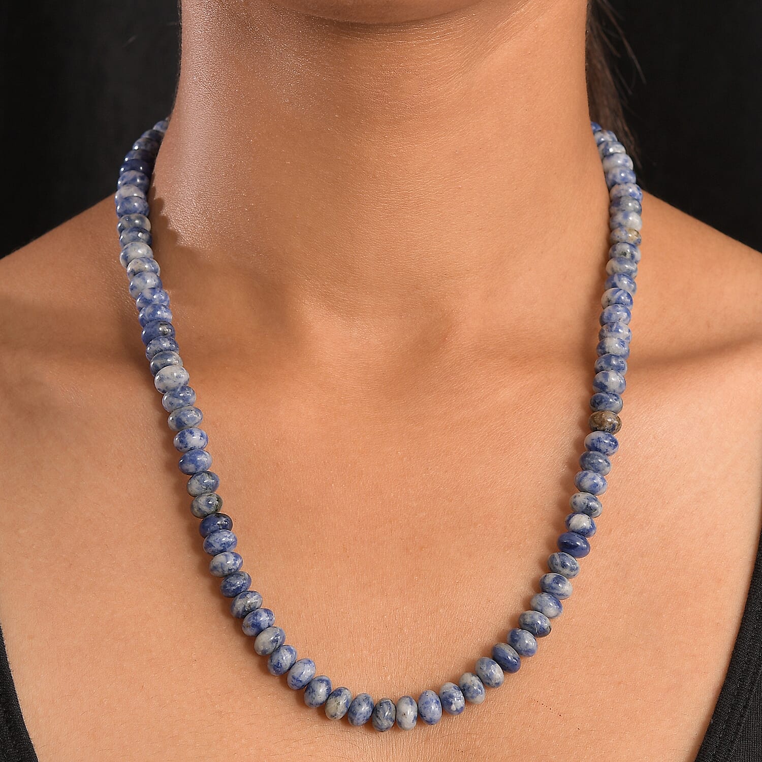 Sodalite Necklace (Size 20-1 Ext.) with Senorita Clasp 200.00 Ct.