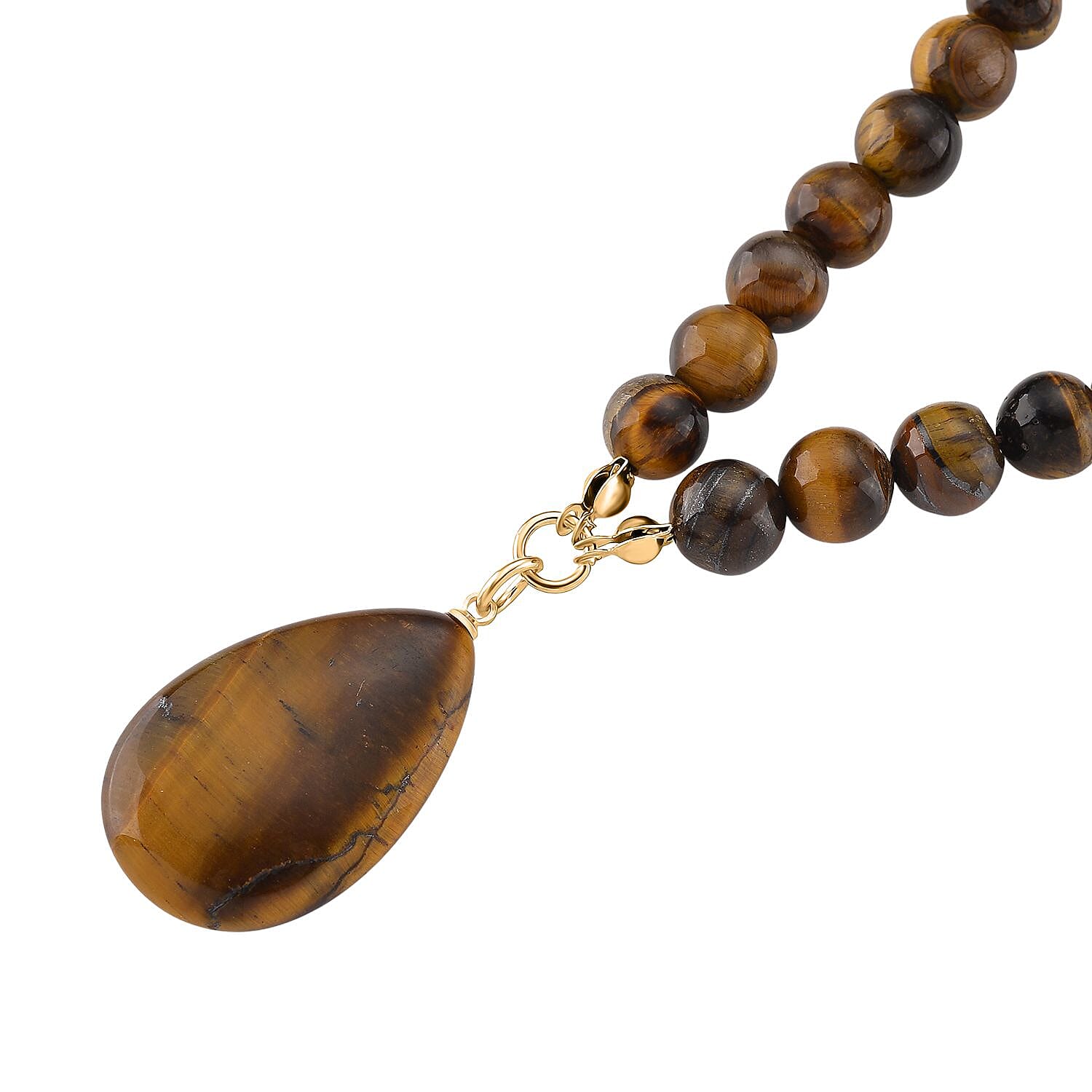 Tigers Eye Dragon Necklace (Size 18 - 2 Ext) with Lobster Clasp 230.00 Ct.