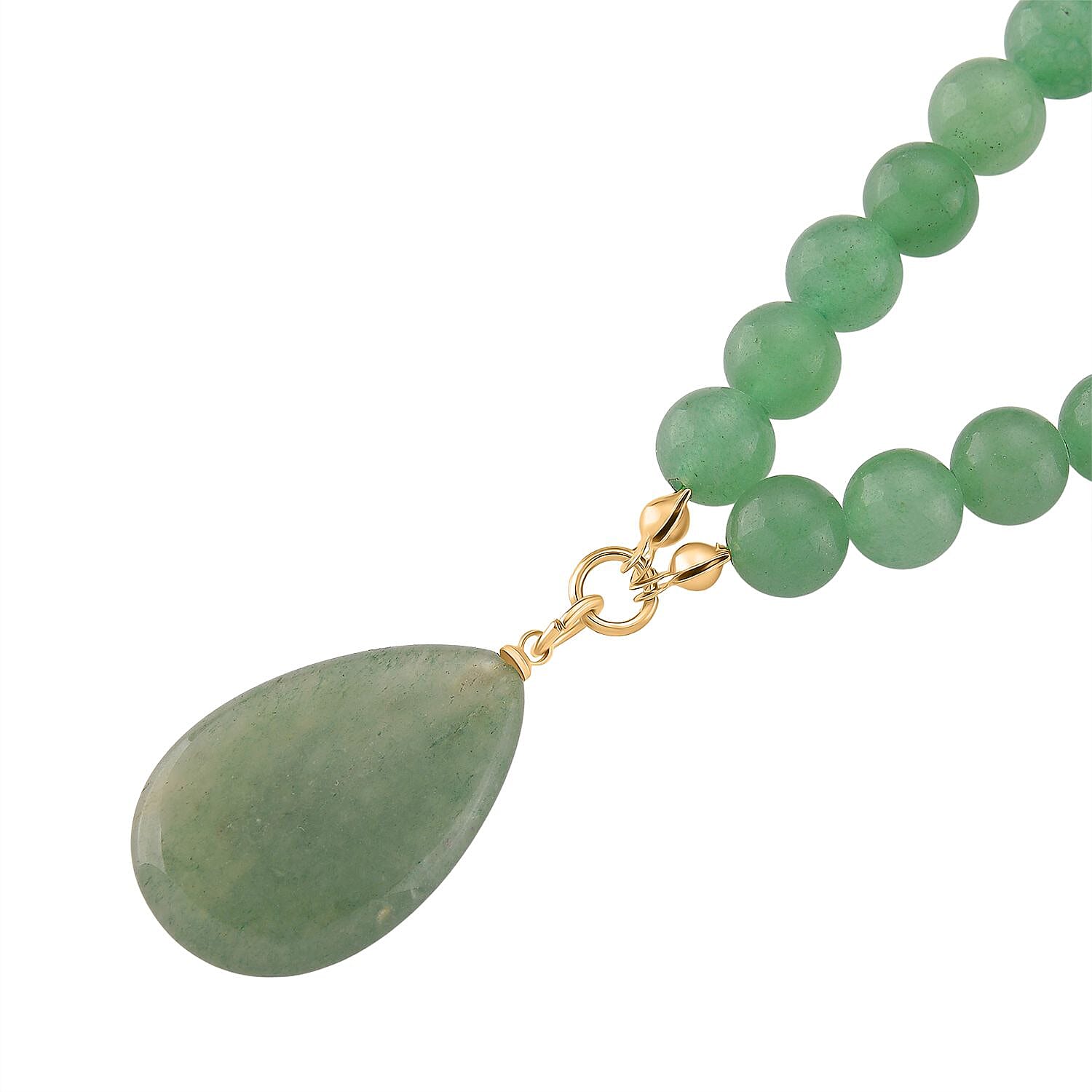 Green Aventurine Butterfly Necklace (Size 18 - 2 Ext) with Lobster Clasp 230.00 Ct.