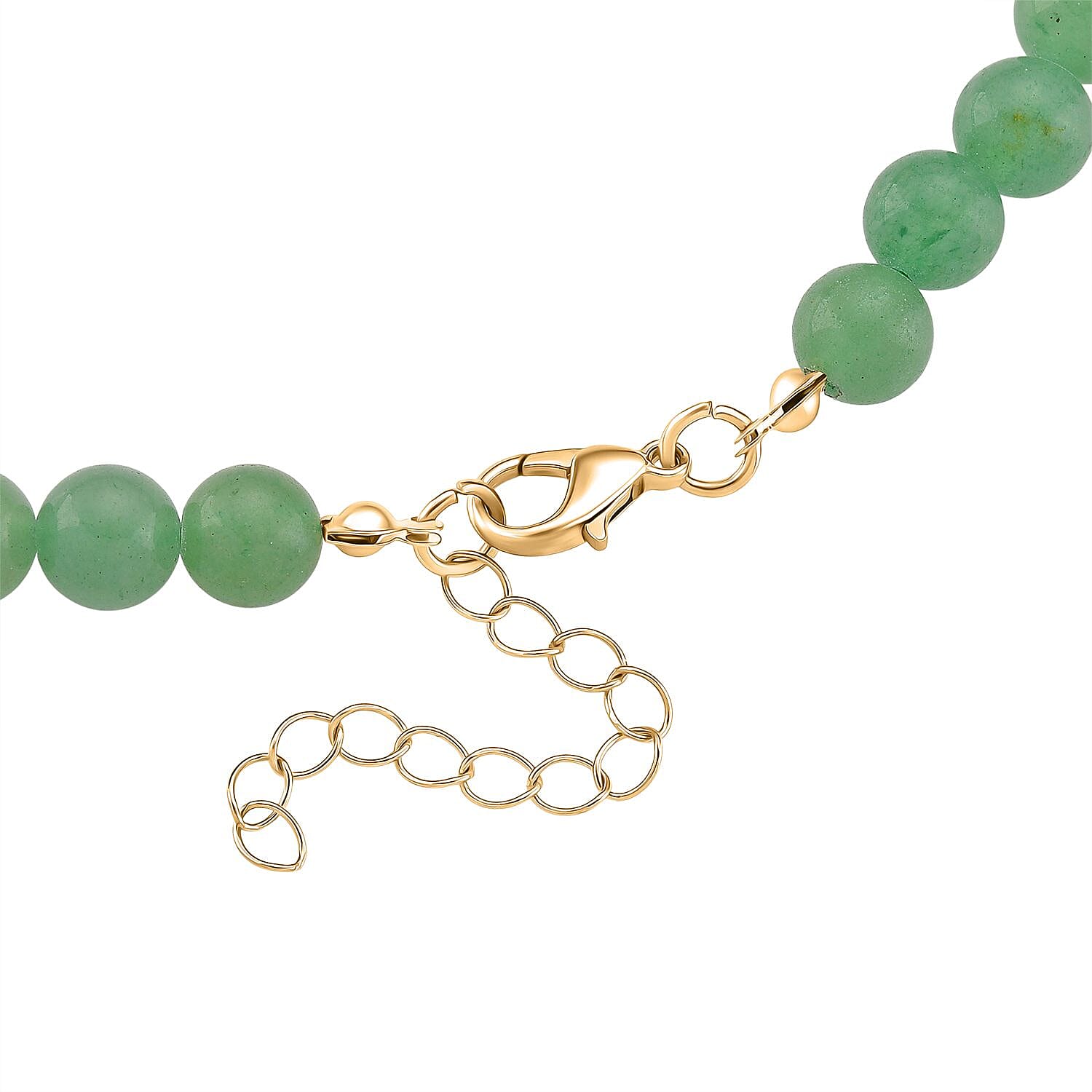 Green Aventurine Butterfly Necklace (Size 18 - 2 Ext) with Lobster Clasp 230.00 Ct.