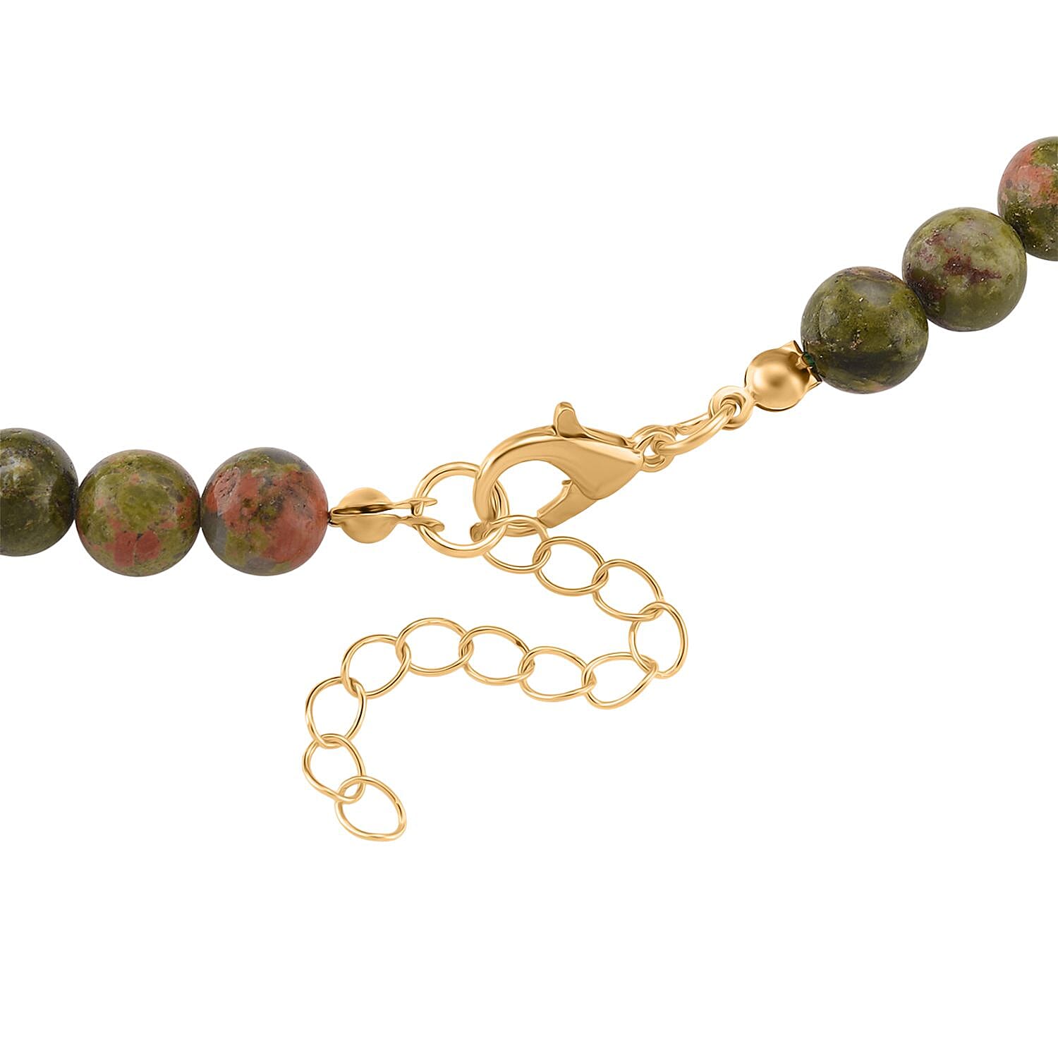 Unakite Dolphin Necklace (Size 18 - 2 Ext) with Lobster Clasp 230.00 Ct. Unakite Dolphin Necklace (Size 18 - 2 Ext) with Lobster Clasp 230.00 Ct.