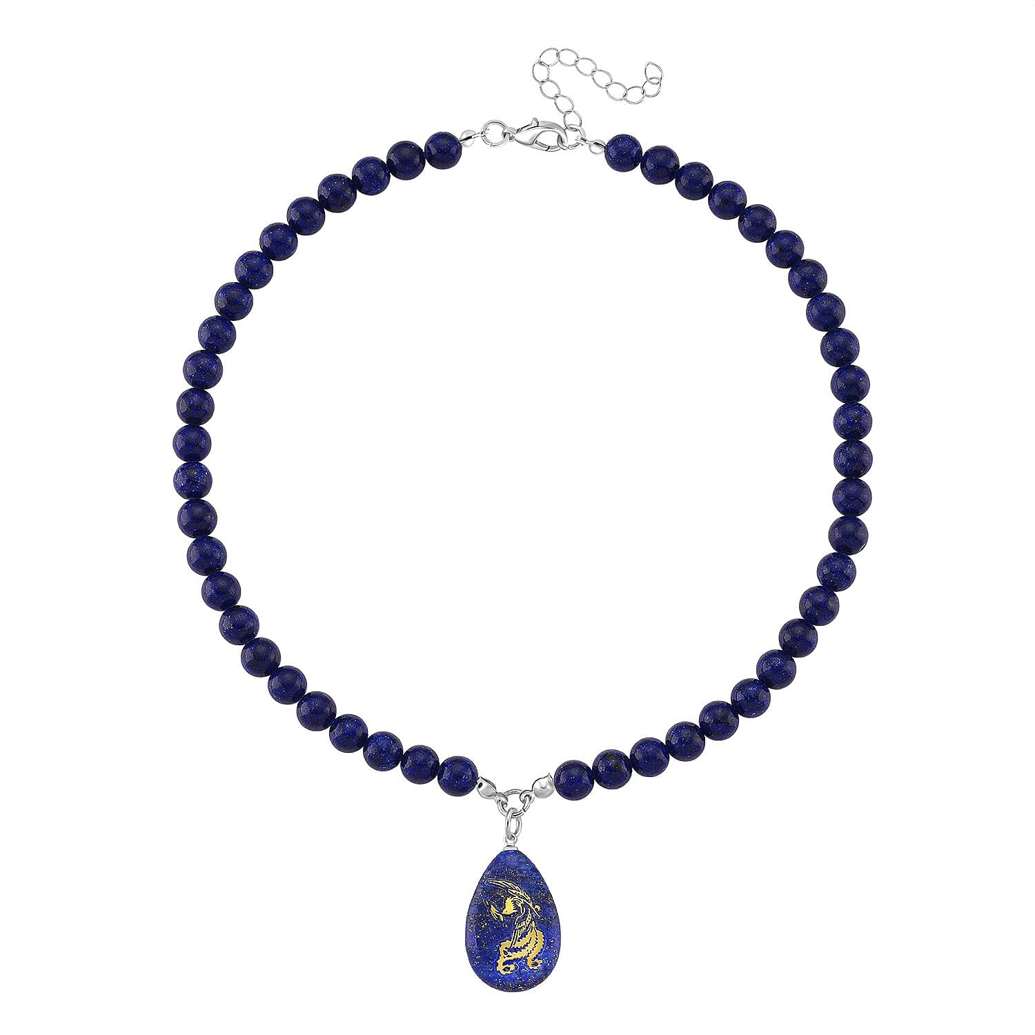 Lapis Lazuli Necklace (Size 18 - 2 Ext) with Lobster Clasp 230.00 Ct.