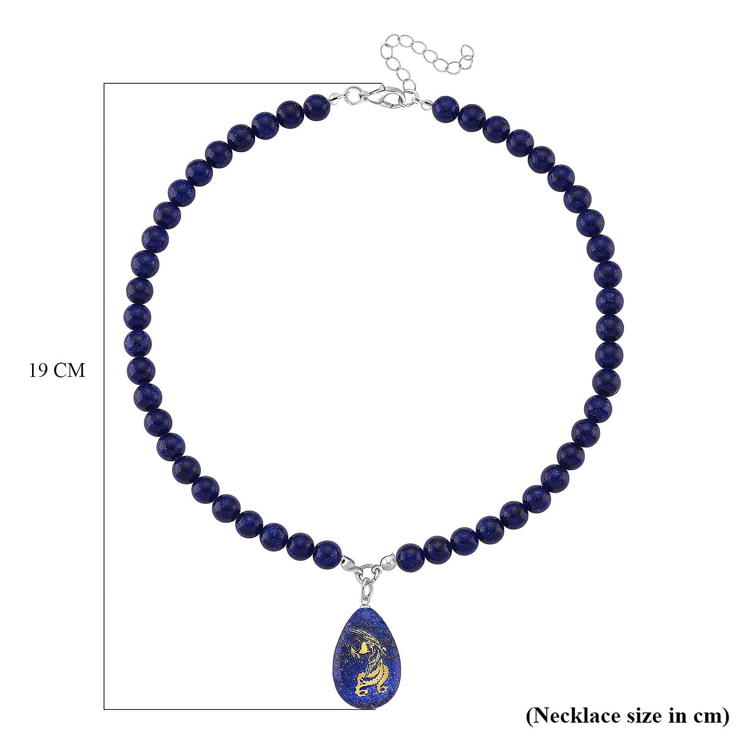 Lapis Lazuli Necklace (Size 18 - 2 Ext) with Lobster Clasp 230.00 Ct.
