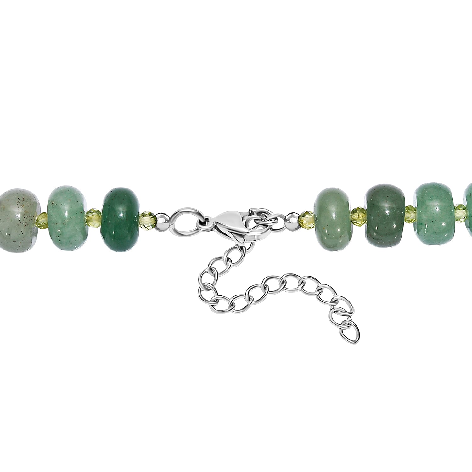 Green Aventurine & Peridot Necklace (Size - 20) 310.00 Ct.