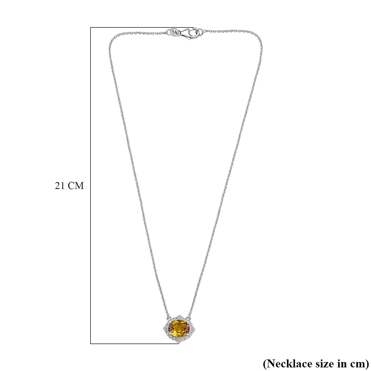 D'joy Rainbow Genesis Quartz & White Zircon Floral Embrace Necklace (Size - 20) in Rhodium Overlay Sterling Silver 5.58 Ct.