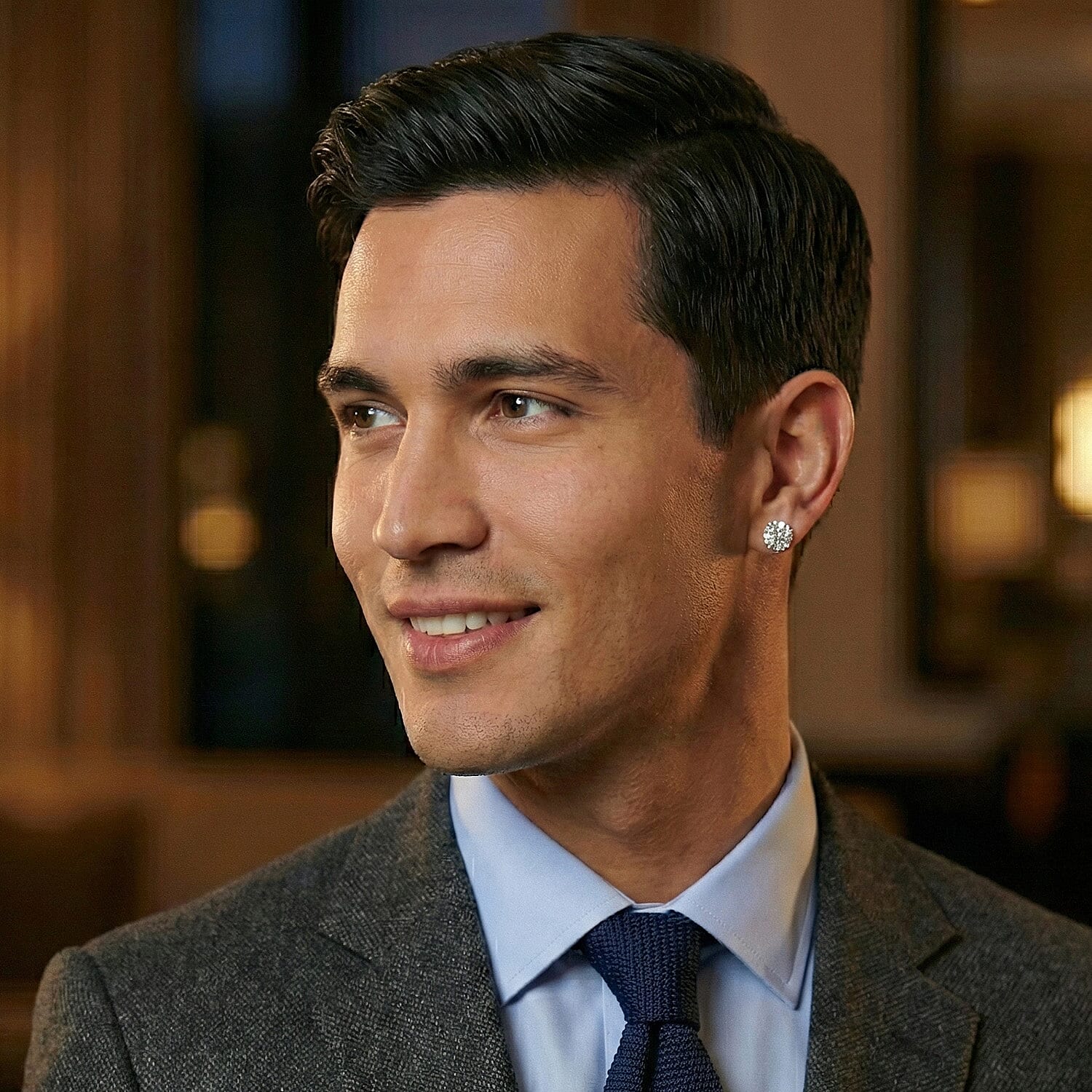 Vegas Find - Luxuriant 14K White Gold Round EGL Certified (VS-GH) Lab Grown Diamond Stud Earrings with Push Back 4.00 Ct.