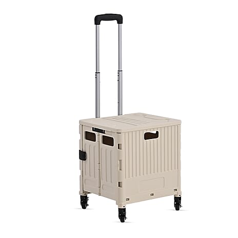 Multipurpose Foldable Shopping Cart - 50kg Capacity - White
